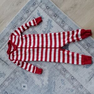 Hanna Andersson Kids Striped Holiday Christmas Zip Pajamas Sz80/18-24